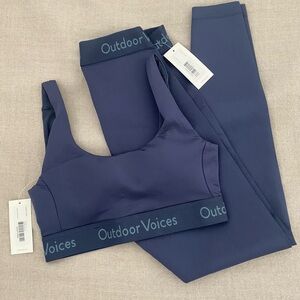 Outdoor Voices Smooth Scoop Bra & Smooth 7/8 Legging Set